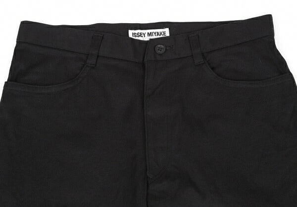ISSEY MIYAKE Cotton Stretch Tapered Pants Black Size M