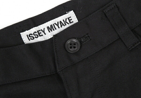 ISSEY MIYAKE Cotton Stretch Tapered Pants Black Size M