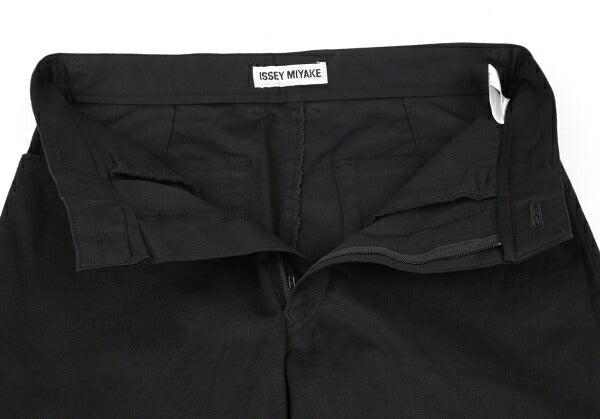 ISSEY MIYAKE Cotton Stretch Tapered Pants Black Size M