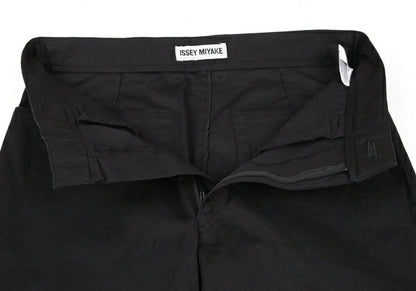ISSEY MIYAKE Cotton Stretch Tapered Pants Black Size M