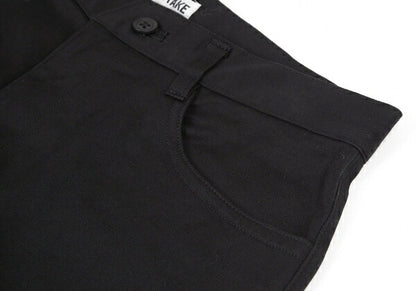 ISSEY MIYAKE Cotton Stretch Tapered Pants Black Size M