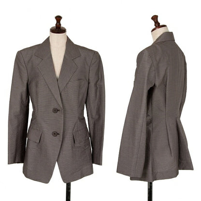 ISSEY MIYAKE Cotton Blend Tailored Blazer Brown Size M