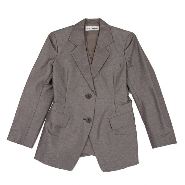 ISSEY MIYAKE Cotton Blend Tailored Blazer Brown Size M
