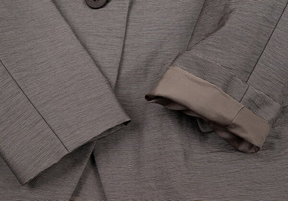 ISSEY MIYAKE Cotton Blend Tailored Blazer Brown Size M