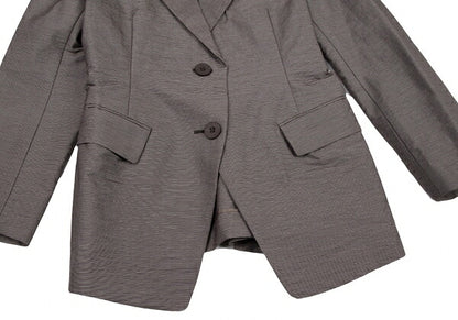 ISSEY MIYAKE Cotton Blend Tailored Blazer Brown Size M