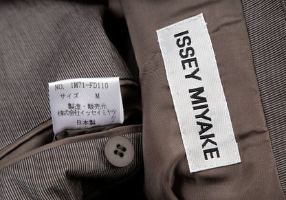 ISSEY MIYAKE Cotton Blend Tailored Blazer Brown Size M