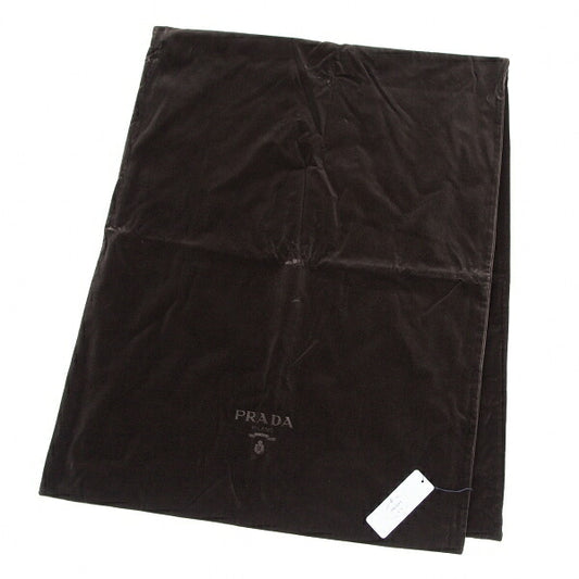 PRADA Logo Large Velour Shawl Brown