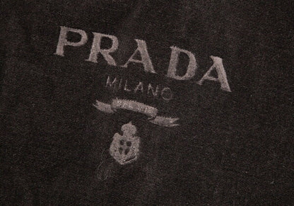 PRADA Logo Large Velour Shawl Brown
