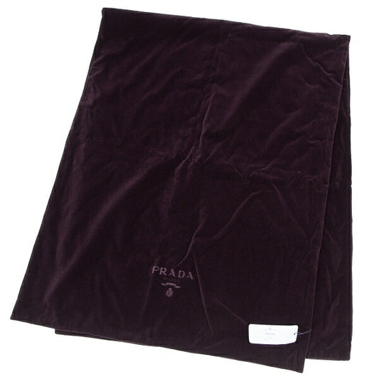 PRADA Logo Large Velour Shawl Purple