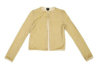 Jean Paul GAULTIER FEMME Glitter Cardigan Gold Size 40