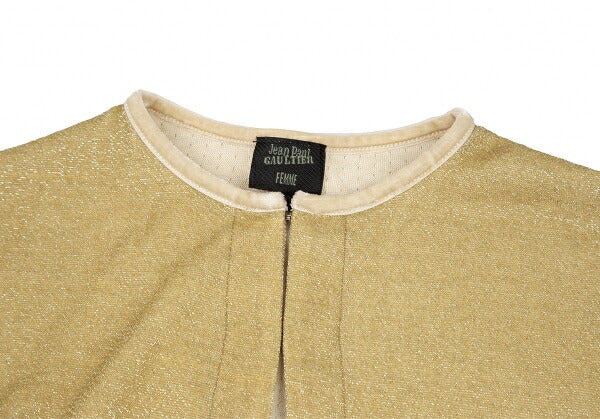 Jean Paul GAULTIER FEMME Glitter Cardigan Gold Size 40