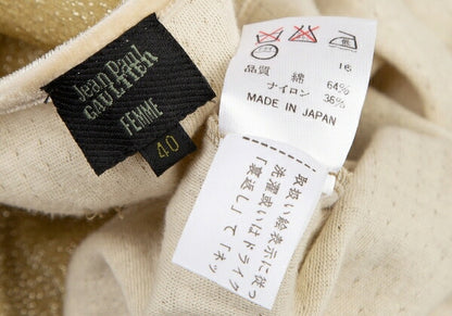 Jean Paul GAULTIER FEMME Glitter Cardigan Gold Size 40