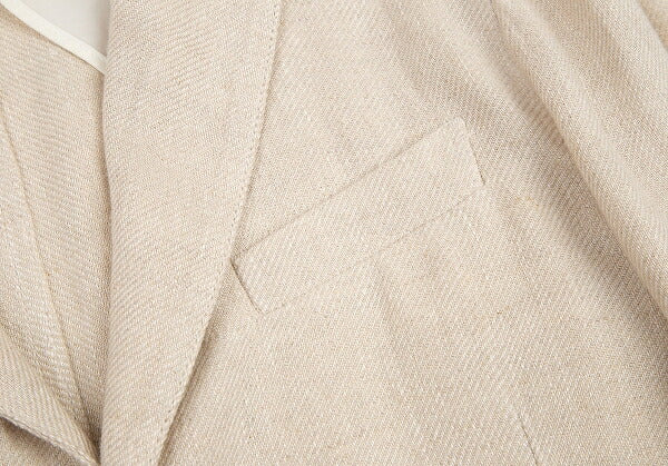 ARMANI COLLEZIONI Linen 3-Button Jacket Ivory Size 52