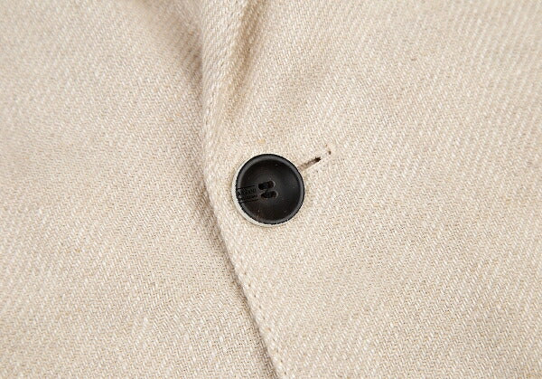 ARMANI COLLEZIONI Linen 3-Button Jacket Ivory Size 52