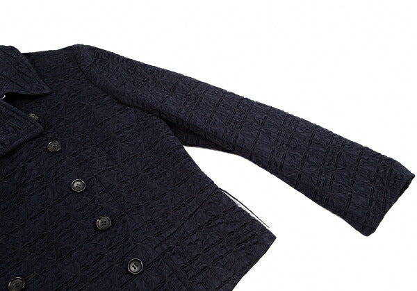 COMME des GARCONS Geometric Weave Double Jacket Navy Size S
