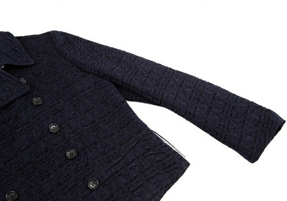 COMME des GARCONS Geometric Weave Double Jacket Navy Size S