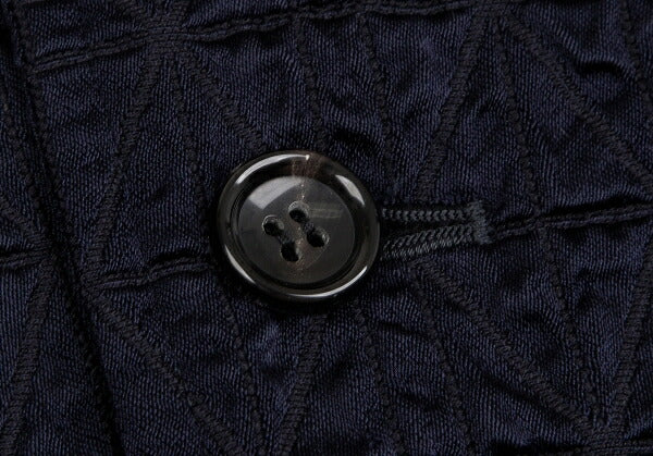 COMME des GARCONS Geometric Weave Double Jacket Navy Size S