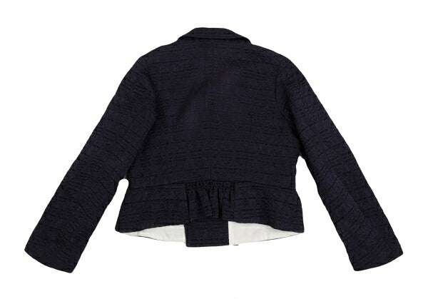 COMME des GARCONS Geometric Weave Double Jacket Navy Size S