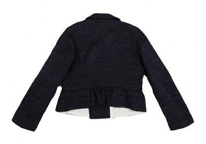 COMME des GARCONS Geometric Weave Double Jacket Navy Size S