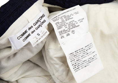 COMME des GARCONS Geometric Weave Double Jacket Navy Size S