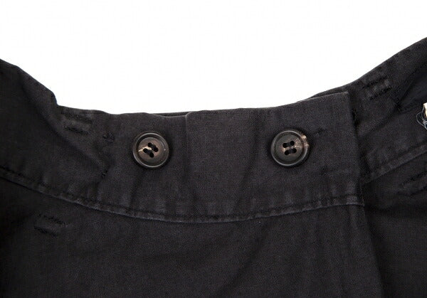 Y's Dyed Cotton Layered Flare Half Wrap Skirt Gray Size 1