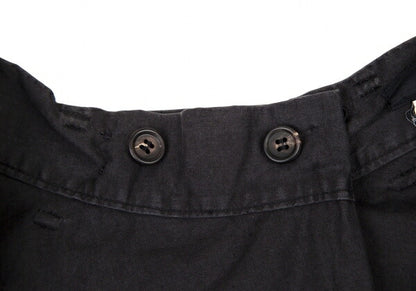 Y's Dyed Cotton Layered Flare Half Wrap Skirt Gray Size 1