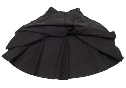 Y's Dyed Cotton Layered Flare Half Wrap Skirt Gray Size 1