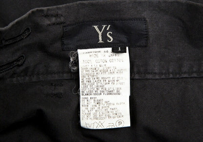 Y's Dyed Cotton Layered Flare Half Wrap Skirt Gray Size 1