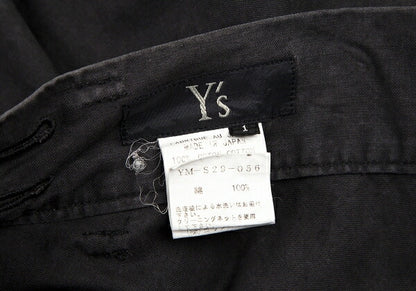 Y's Dyed Cotton Layered Flare Half Wrap Skirt Gray Size 1