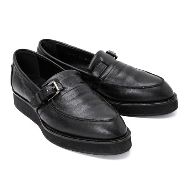 Yohji Yamamoto NOIR Belted Leather Loafers Black Size 23CM