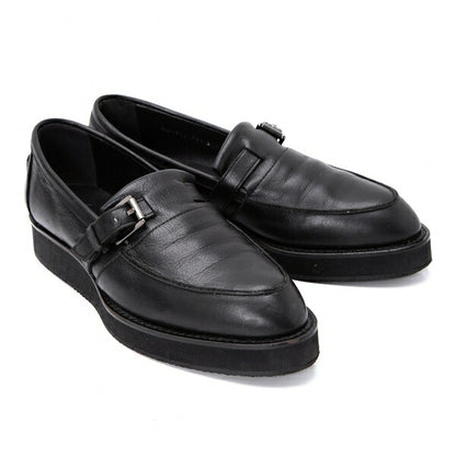 Yohji Yamamoto NOIR Belted Leather Loafers Black Size 23CM