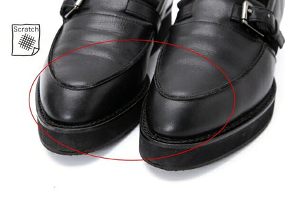 Yohji Yamamoto NOIR Belted Leather Loafers Black Size 23CM
