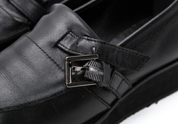 Yohji Yamamoto NOIR Belted Leather Loafers Black Size 23CM