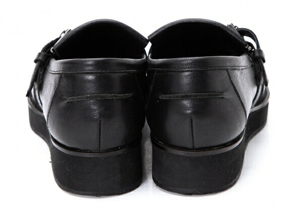 Yohji Yamamoto NOIR Belted Leather Loafers Black Size 23CM