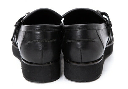Yohji Yamamoto NOIR Belted Leather Loafers Black Size 23CM