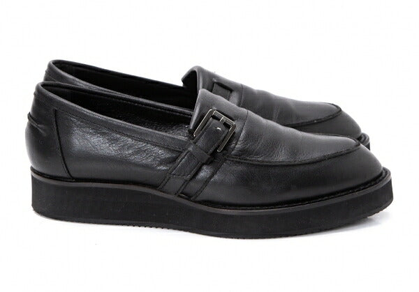 Yohji Yamamoto NOIR Belted Leather Loafers Black Size 23CM