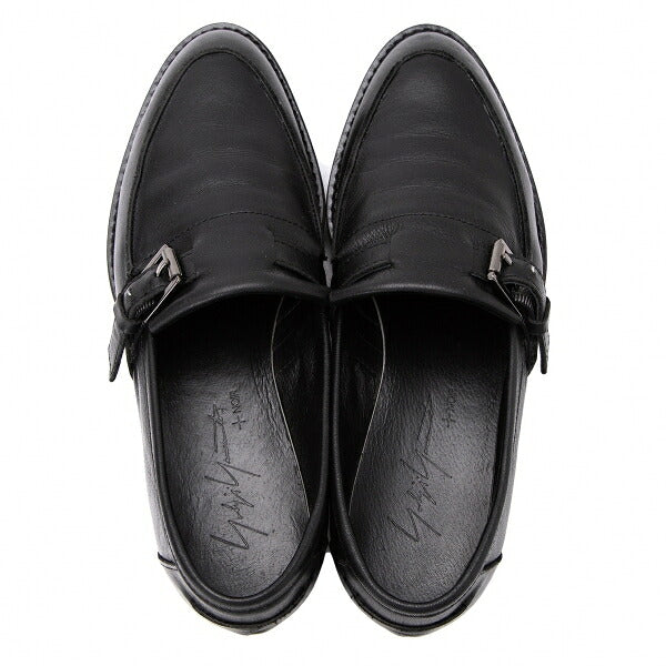 Yohji Yamamoto NOIR Belted Leather Loafers Black Size 23CM