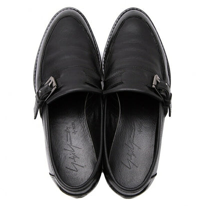 Yohji Yamamoto NOIR Belted Leather Loafers Black Size 23CM