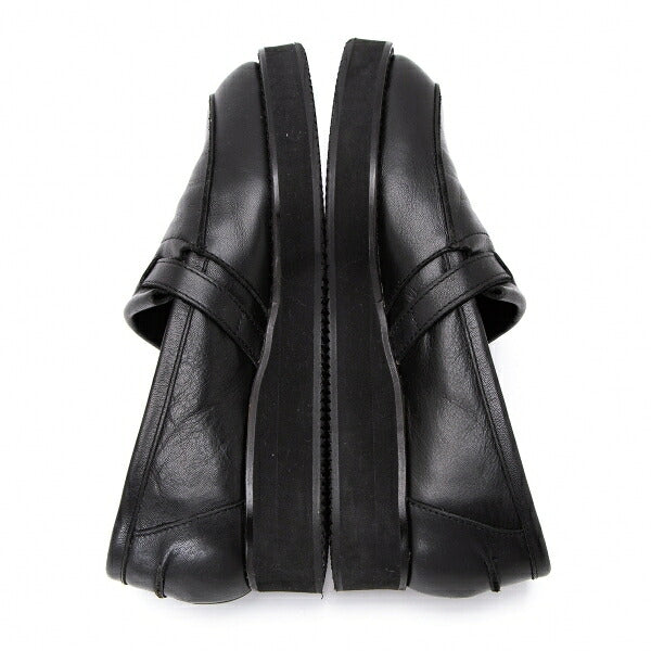 Yohji Yamamoto NOIR Belted Leather Loafers Black Size 23CM
