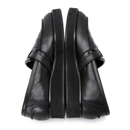 Yohji Yamamoto NOIR Belted Leather Loafers Black Size 23CM