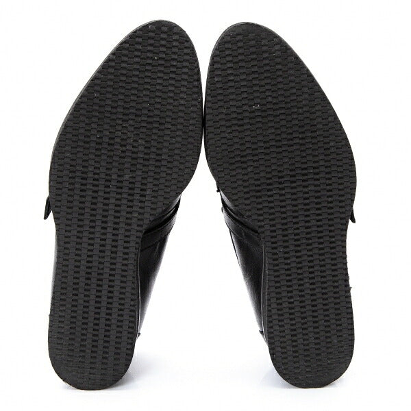 Yohji Yamamoto NOIR Belted Leather Loafers Black Size 23CM