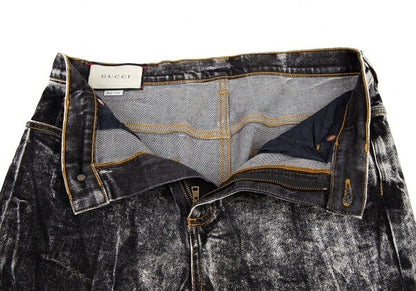 GUCCI Washed Black Denim Jeans Size 28