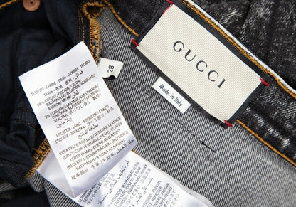 GUCCI Washed Black Denim Jeans Size 28