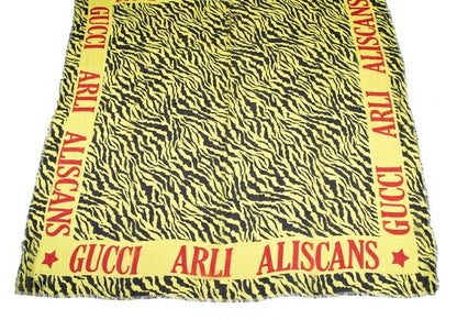 GUCCI ARLI ALISCANS Zebra Cotton Scarf