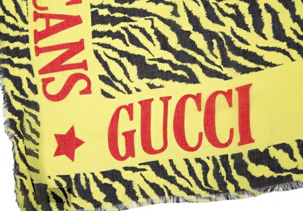 GUCCI ARLI ALISCANS Zebra Cotton Scarf