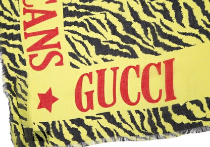 GUCCI ARLI ALISCANS Zebra Cotton Scarf