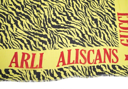 GUCCI ARLI ALISCANS Zebra Cotton Scarf