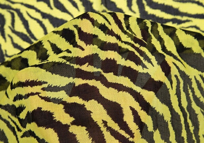 GUCCI ARLI ALISCANS Zebra Cotton Scarf