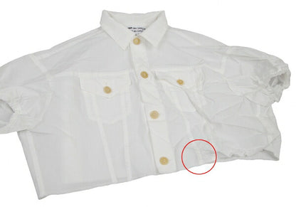 COMME des GARCONS Wrinkled Polyester Jacket White Size S