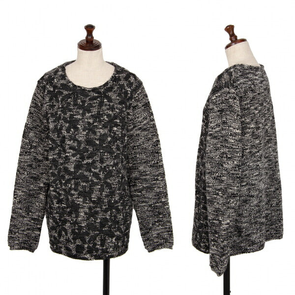 COMME des GARCONS 20AW Pigment Floral Sweater Black Size L